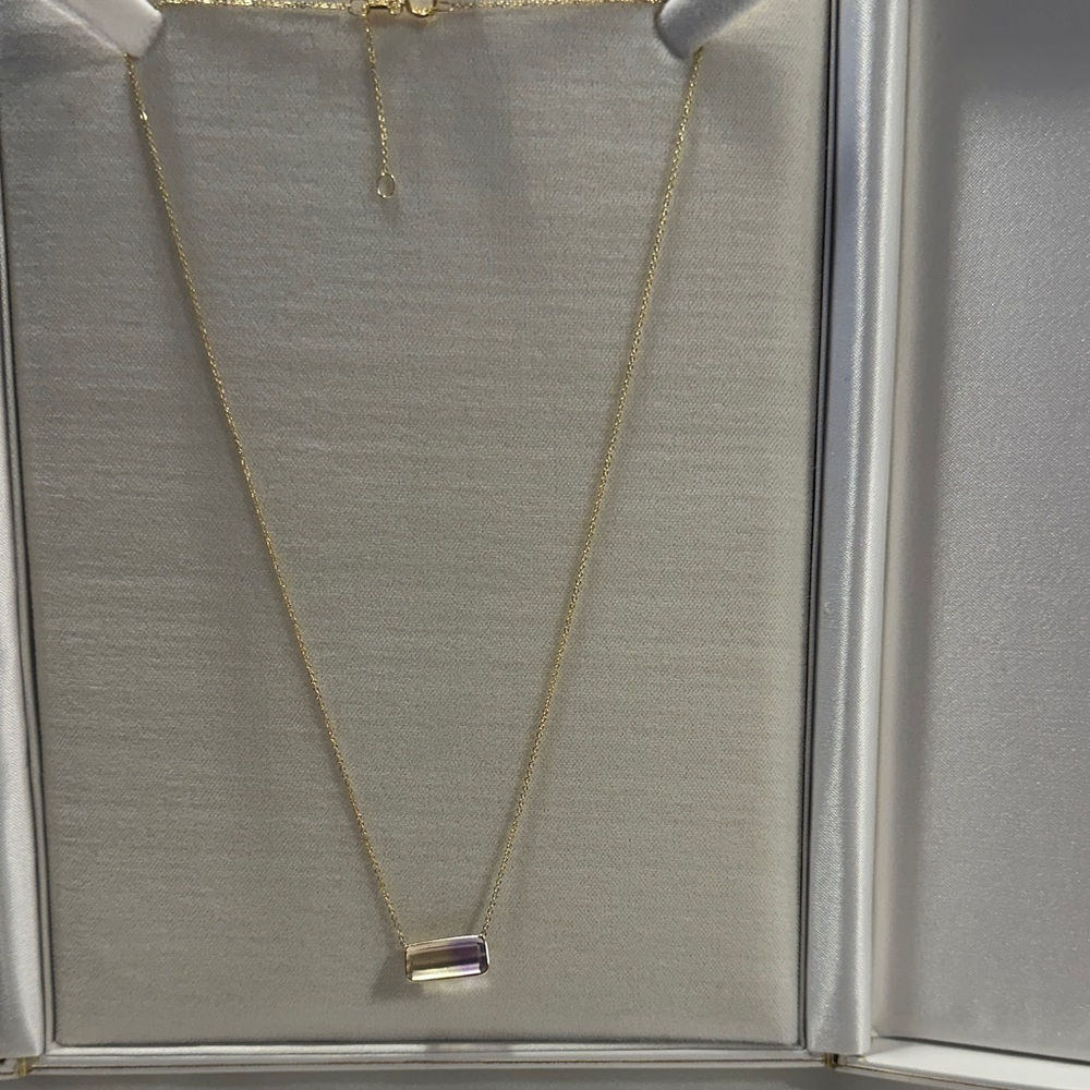 14K Gold Necklace with Ametrine